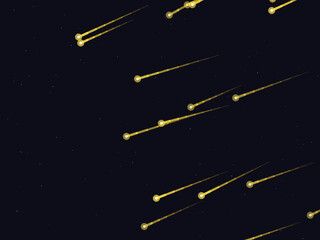 Falling Stars Comet Trails Dark Sky Pattern © iushakovsky