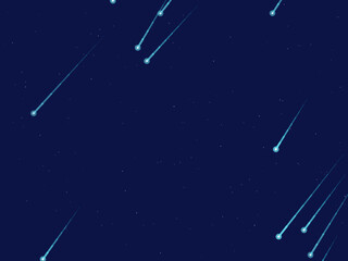Dramatic Meteor Shower Starfield Vector Background © iushakovsky