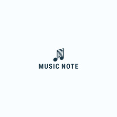 Fototapeta premium Music note logo design template vector illustration