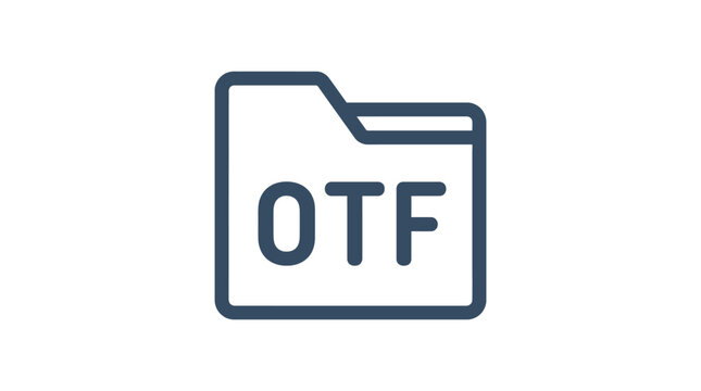 OTF Font File Icon - OpenType Font Folder Symbol