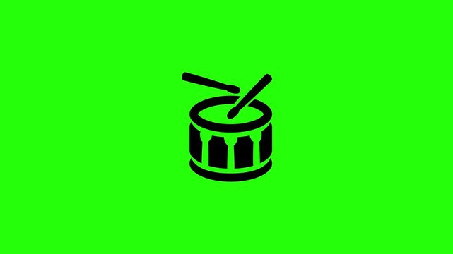 4K layout featuring a side view of an acoustic snare drum percussion instrument with top wires bouncing cleanly. Elegant tactical popup icon for rhythm drumline.
