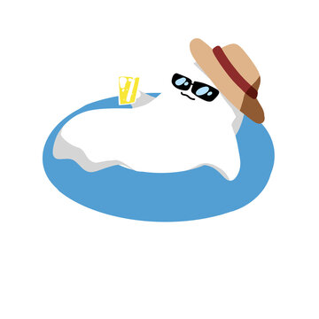 ghost drinking beer