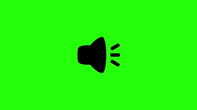 Premium 4K video showcasing a speaker sound level adjusting indicator graphic bouncing. Clean energetic popup animation perfect for hardware player configuration web.