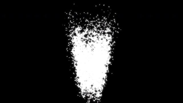 water fountain isolated alpha matte.particle transition.