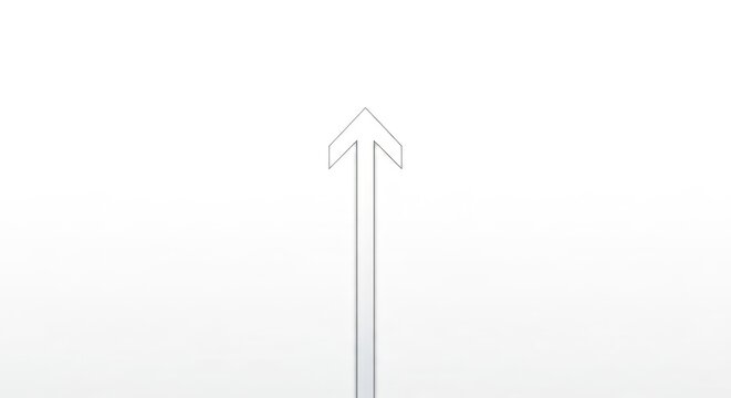 A simple white arrow pointing upwards on a plain background.