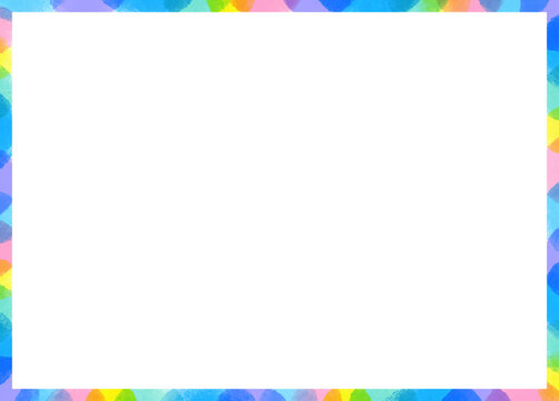 ブルーベースのカラフルな夏色フレーム／Colorful summer frames with a blue base.