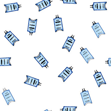 pattern hydration iv fluid bag cartoon. electrolyte therapy, drip solution, medical hospital hydration iv fluid bag sign vector