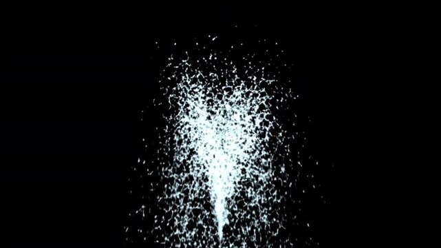 water fountain isolated alpha matte.particle transition.