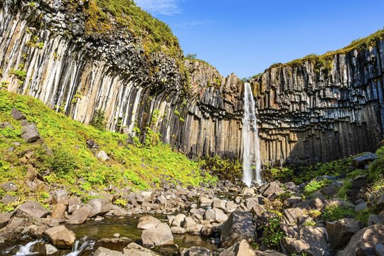 Svartifoss, Skaftafell National Park, Sudurland, South Iceland, Iceland