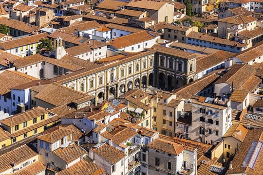 Galleria dellAccademia, view from the visitor platform on the dome of the cathedral, Florence, Tuscany, Italy