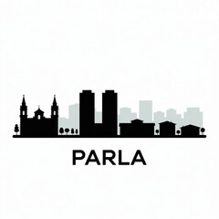 Parla Skyline Silhouette — A Compact Metropolitan Residential City in Spain Vector Illustration © Greener