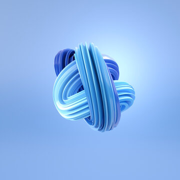 Abstract blue swirl, 3d rendering