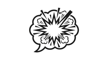 Naklejka premium Explosion Speech Bubble Comic Book Style.