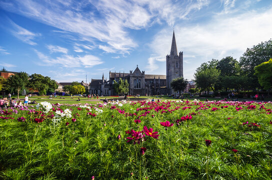 Ireland, County Dublin, Dublin, Wood Quay, St Patrick's Cathedral and St Patricks Park