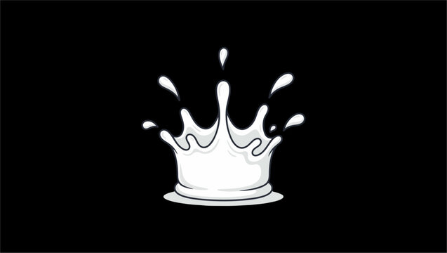 para goblet en todos, milk splash crown, Splash Crown Logo vectors, Milk Splash Crown Concept. Vector Illustration. stock illustration, crown symbol, vector, design, illustration, water, black, tech, 