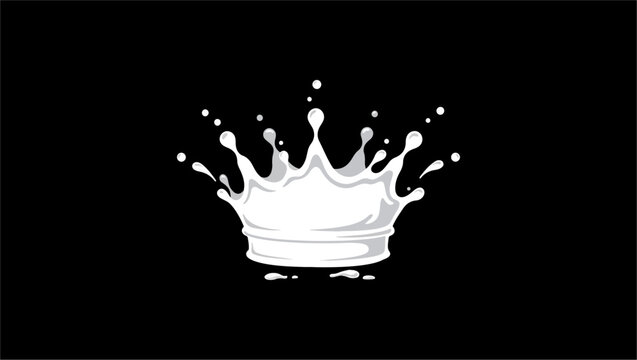 para goblet en todos, milk splash crown, Splash Crown Logo vectors, Milk Splash Crown Concept. Vector Illustration. stock illustration, crown symbol, vector, design, illustration, water, black, tech, 