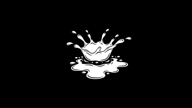 para goblet en todos, milk splash crown, Splash Crown Logo vectors, Milk Splash Crown Concept. Vector Illustration. stock illustration, crown symbol, vector, design, illustration, water, black, tech, 