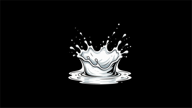 para goblet en todos, milk splash crown, Splash Crown Logo vectors, Milk Splash Crown Concept. Vector Illustration. stock illustration, crown symbol, vector, design, illustration, water, black, tech