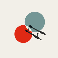 Naklejka premium Business merger vector concept. Symbol of corporate partnership, financial deal, strategic negotiation, team collaboration and agreement. Minimal design eps10 illustration.