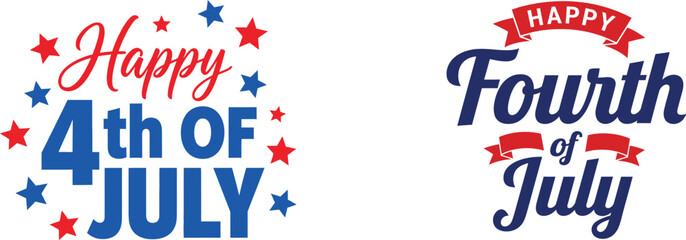 Happy 4th of july and independence day greeting cards © Manik Mia