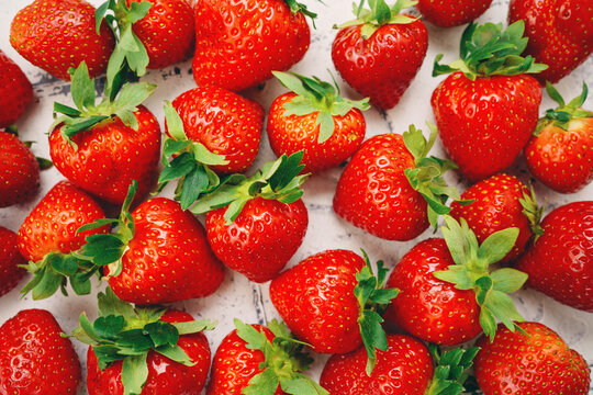 strawberry full frame top view. High quality photo