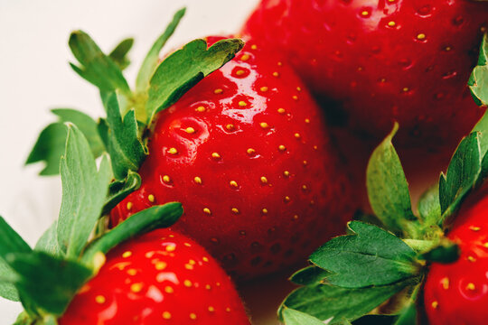 strawberry full frame top view. High quality photo