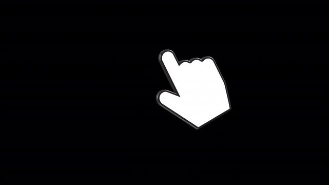 3D Hand Cursor Click Animation