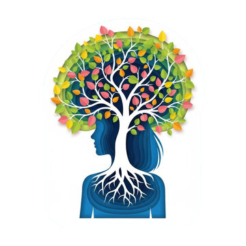 Person with tree for a head.