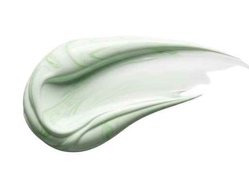 A smear of green cream on a surface