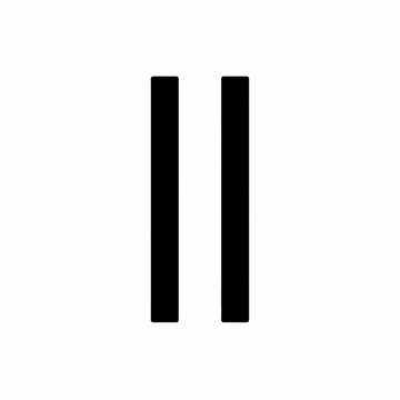 Parallel Symbol | geometry mathematical notation educational icon