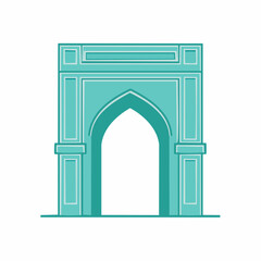 Fototapeta premium Turquoise Archway Illustration