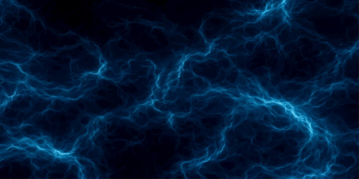 An abstract seamless blue pattern of glowing electric lightning and liquid plasma energy creates a powerful texture of motion and light