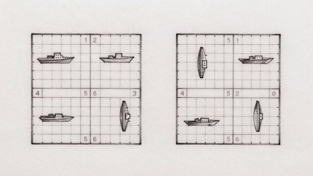 Black-and-white drawing plain light-colored paper consists rectangular grids each containing grid multiple row