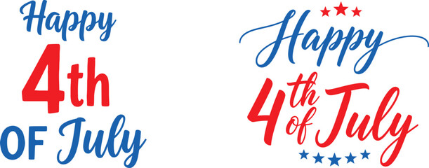 Happy 4th of july and independence day greeting cards © Mst