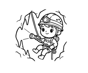 Fototapeta premium Cave Explorer
