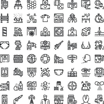 Collecting a vast array of thin line vector icons, representing a broad spectrum of human activities, emotions, technologies, and everyday objects for modern graphic design
