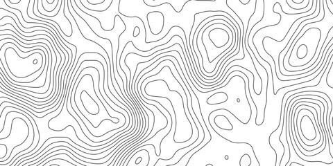 Minimalist abstract topographic contour lines, flowing organic curves, monochrome line art, clean seamless pattern, modern map-inspired design, white background. © Pixel Art Studio
