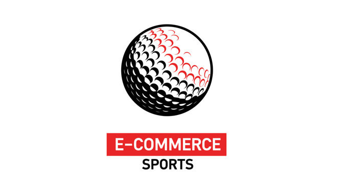 Ecommerce Sports Logo Illustrating Online Golfing Merchandise and Digital Services