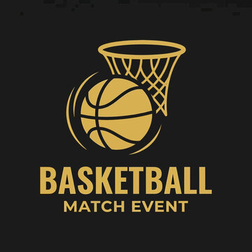 Elegant Basketball Logo Design Showcasing Dynamic Sportsmanship And Competitive Athletics