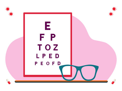 Eye Chart Concept Illustration Vector Style
