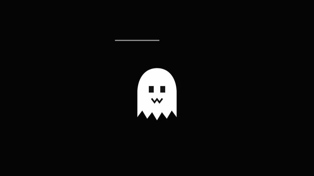 Pixel ghost glitch retro digital distortion gaming aesthetic loop