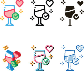 Fototapeta premium good concepts wine endorsements icon vector. good wine endorsements sign. color symbol