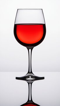 A Sumptuous Cup of Flavored Vermilion Red Wine Gleaming with Opulent Elegance and Refined Charm
