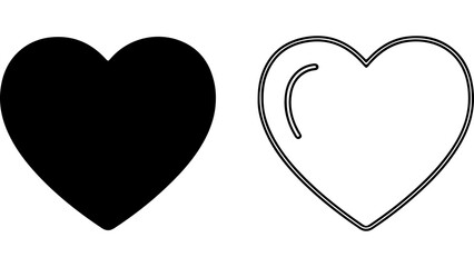 Obraz premium Minimalist Heart Icons Set Vector Illustration