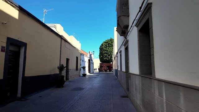 Aguimes Calle Tajinaste Historic Street Walk to Plaza de San Anton Gran Canaria Spain