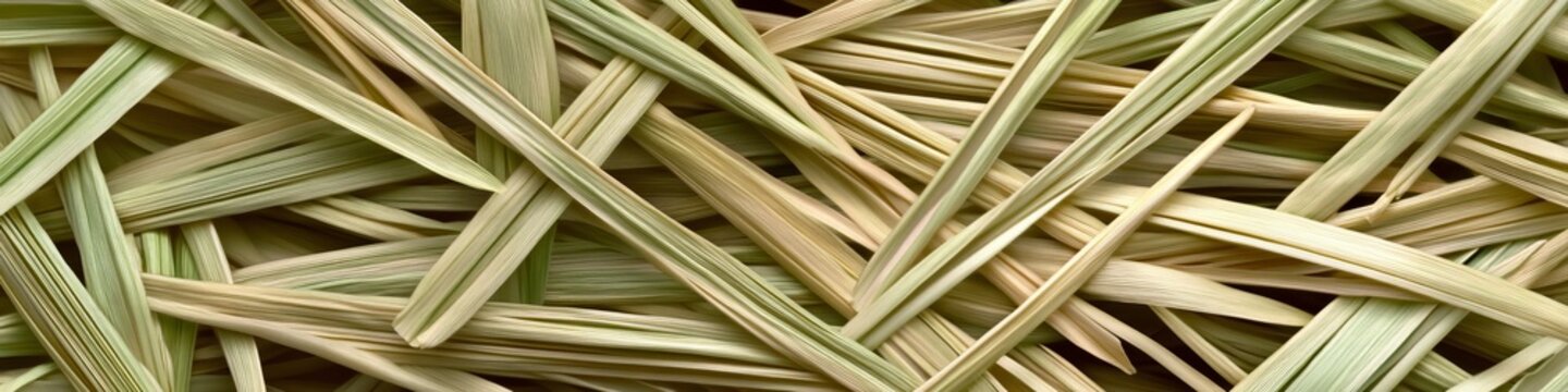 Fresh Lemongrass Stalks Bundled Together in Natural Green Hues for Culinary Inspiration and Use