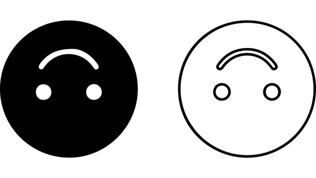 Upside Down Upside-Down Smile Face Icons Set