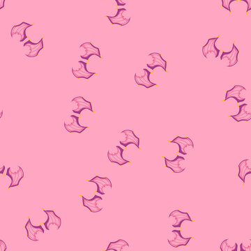 pattern devil wings dragon cartoon. vampire tribal, flame angel, cute hell devil wings dragon sign. seamless vector illustration
