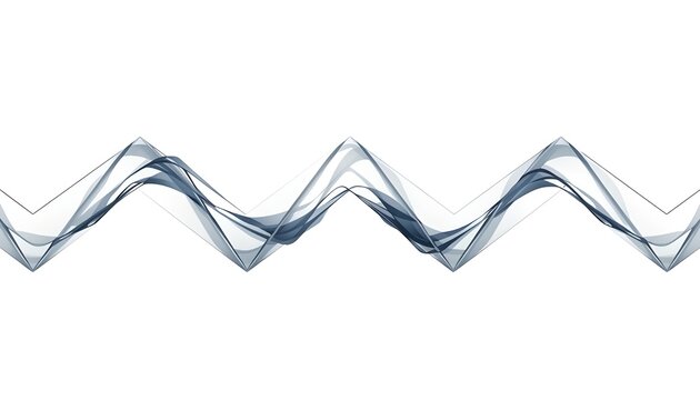Abstract translucent wave pattern with zigzag sinusoidal lines layered dynamic motion frequency background design