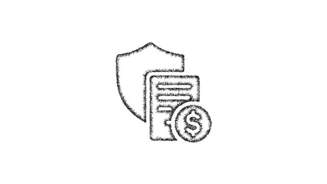 Sketch deductible icon animation - smooth progressive reveal
